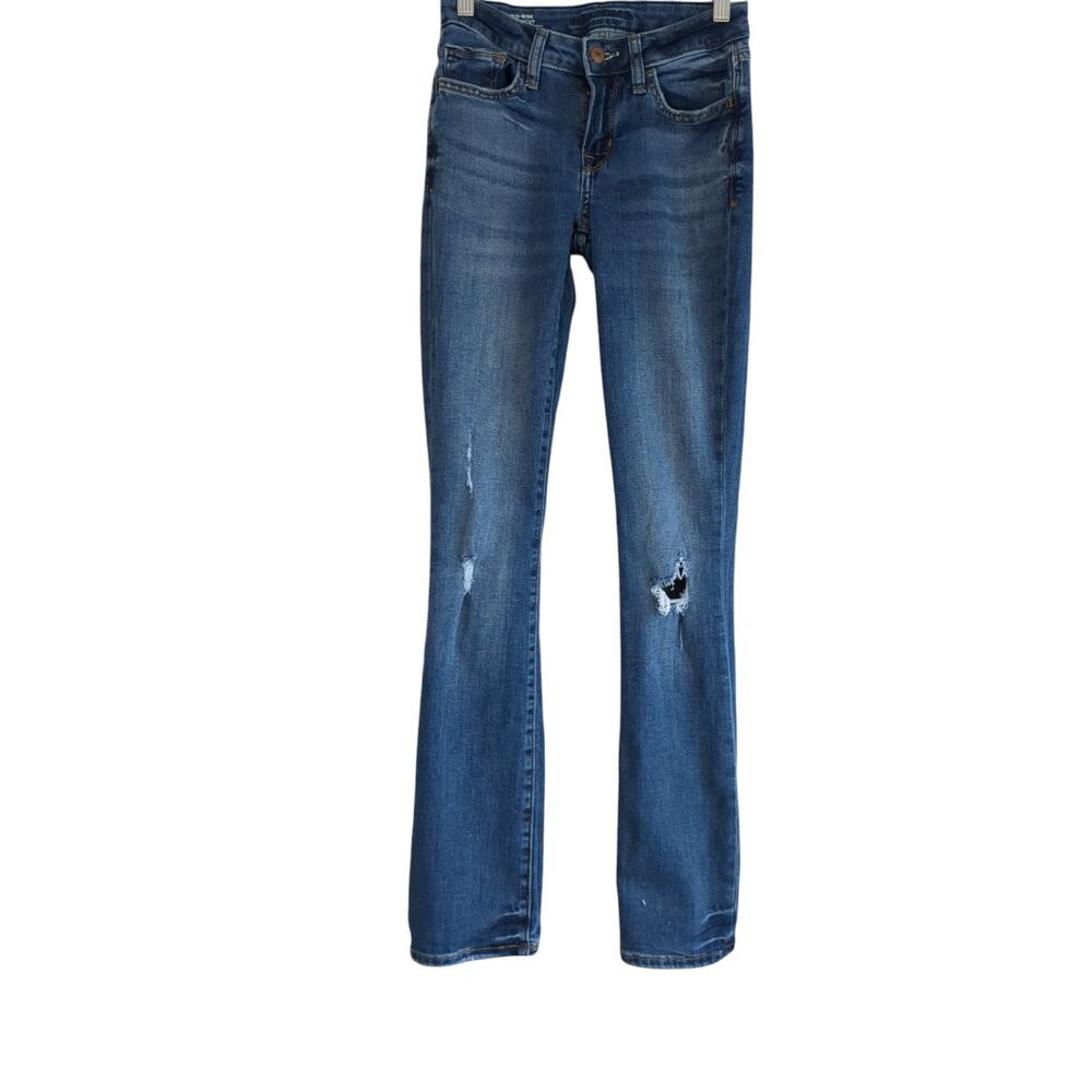 Arizona Distressed Midrise Bootcut Stretch Jeans 0 Women's